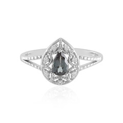 Anello in argento con Granato Cangiante del Madagascar