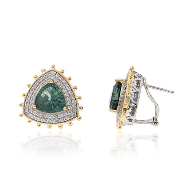 Orecchini in argento con Fluorite Blu Caraibico  (Dallas Prince Designs)