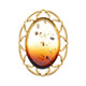Ciondolo in argento con Ambra Sunrise Baltica (dagen)