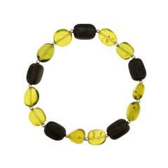 Bracciale in argento con Ambra Verde Colombiana