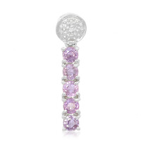 Ciondolo in argento con Zaffiro Ceylon Porpora (non riscaldato)