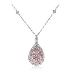 Collana in oro con Diamante Rosa I1 (CIRARI)