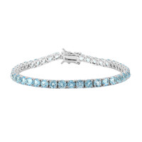 Bracciale in argento con Topazio Blu Svizzero