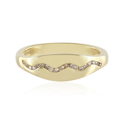 Anello in argento con Diamante Champagne I2