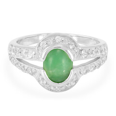 Anello in argento con Crisoprasio Imperiale