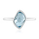 Anello in oro con Topazio Blu Cielo