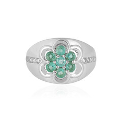 Anello in argento con Smeraldo Russo (de Melo)