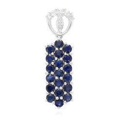 Ciondolo in argento con Zaffiro Blu