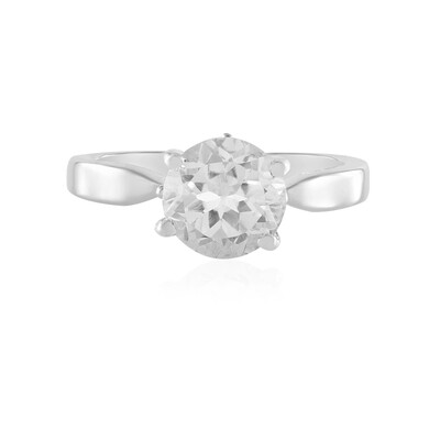 Anello in argento con Topazio Bianco