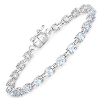 Bracciale in argento con Topazio Blu Cielo