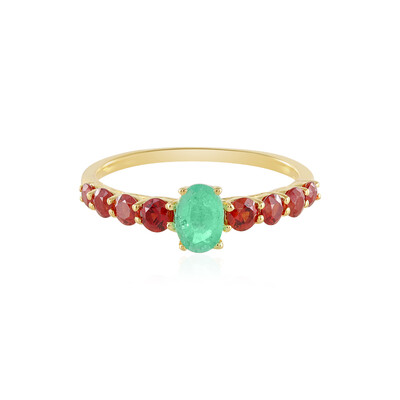 Anello in argento con Smeraldo Russo