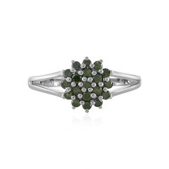 Anello in argento con Diamante Verde I3