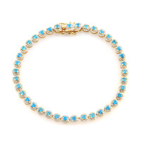 Bracciale in argento con Apatite Blu Neon