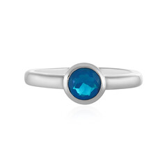Anello in argento con Opale Blu dell'Etiopia