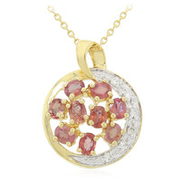 Collana in oro con Zaffiro Padparadscha (non riscaldato) (AMAYANI)