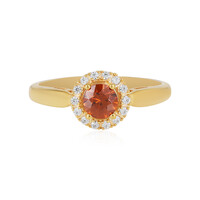 Anello in argento con Zircone Cognac