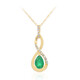 Collana in oro con Smeraldo Zambia AAA