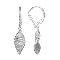 Orecchini in argento con Topazio Bianco