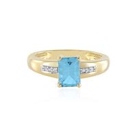 Anello in argento con Topazio Blu Svizzero