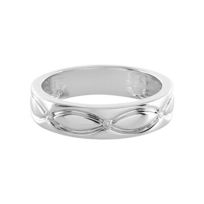 Anello in argento con Diamante I4 (J)