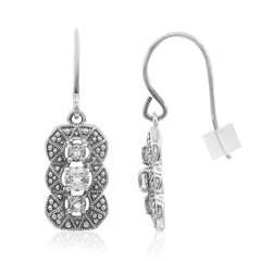 Orecchini in argento con Topazio Bianco