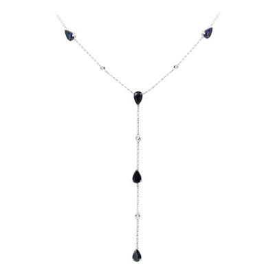 Collana in oro con Zaffiro Ceylon Blu