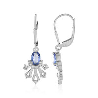 Orecchini in argento con Zaffiro Ceylon Blu (non riscaldato)