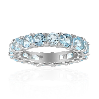 Anello in argento con Topazio Blu Cielo