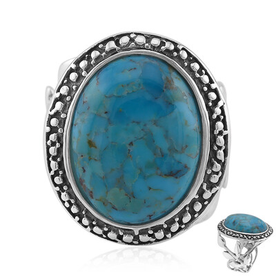 Anello in argento con Turchese Kingman Mohave Blu (Art of Nature)
