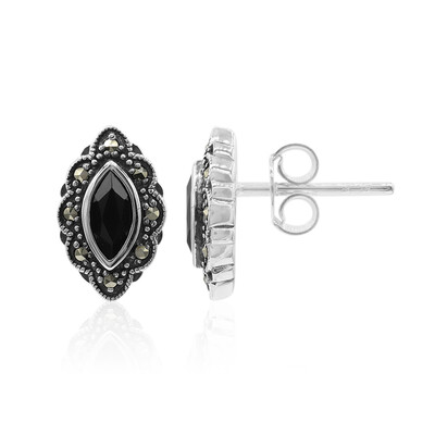Orecchini in argento con Spinello Nero