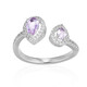 Anello in argento con Ametista Rose de France