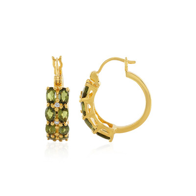 Orecchini in argento con Moldavite