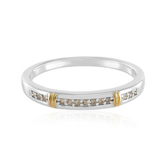 Anello in argento con Diamante Cioccolato I2