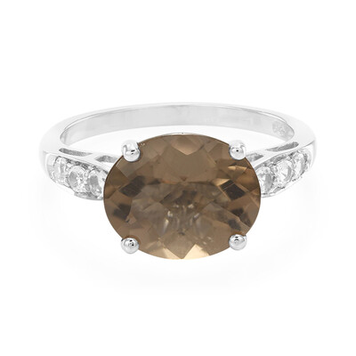 Anello in argento con Quarzo Fumè