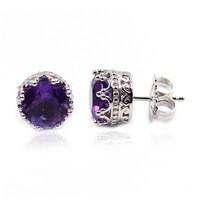 Orecchini in argento con Ametista Zambiana (Dallas Prince Designs)