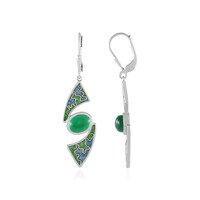 Orecchini in argento con Onice Verde (Adela Silber)