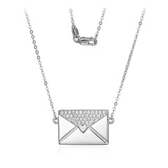 Collana in argento con Topazio Bianco