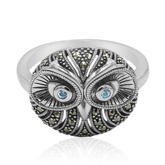 Anello in argento con Topazio Blu Cielo