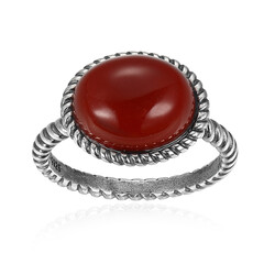 Anello in argento con Agata Rossa