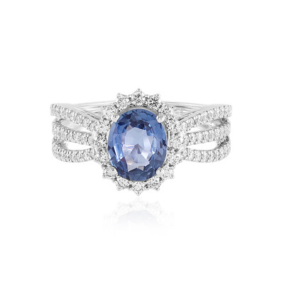 Anello in oro con Zaffiro Ceylon