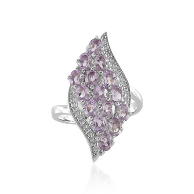 Anello in argento con Ametista Rose de France