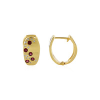 Orecchini in argento con Spinello Rosso