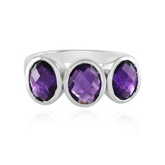 Anello in argento con Ametista Zambiana