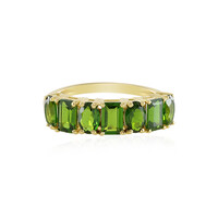 Anello in argento con Diopside Russo