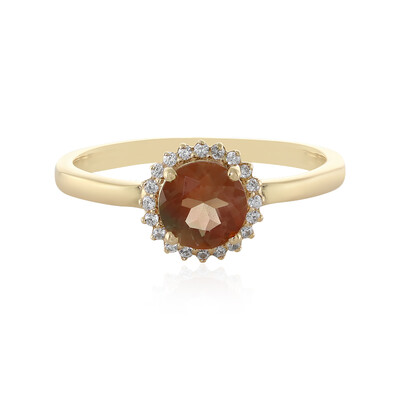 Anello in oro con Pietra del Sole dell'Oregon
