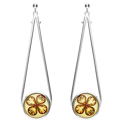 Orecchini in argento con Ambra Baltica (dagen)