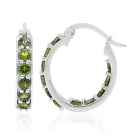 Orecchini in argento con Tormalina Verde