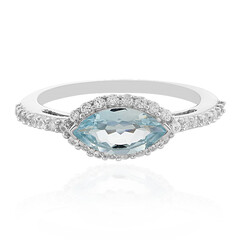 Anello in argento con Topazio Blu Cielo