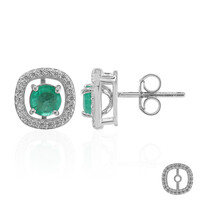 Orecchini in argento con Smeraldo Russo