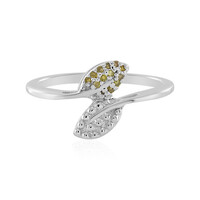 Anello in argento con Diamante Giallo SI1